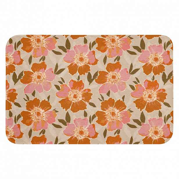 OnlyWow WC PŘEDLOŽKA Květiny - Motiv - Retro 60x40 cm
