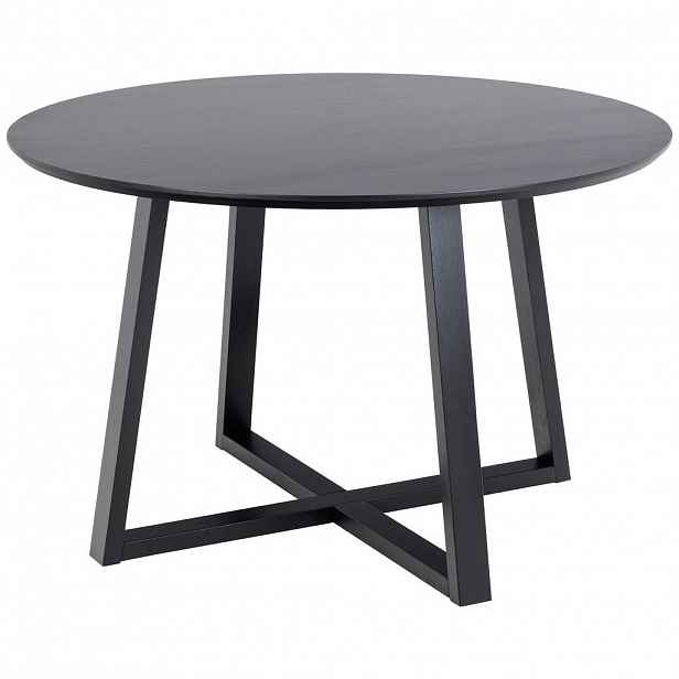 P & B JÍDELNÍ STŮL, dub, černá, 120/120/75 cm