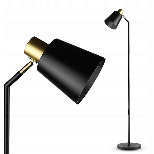 Stojací Podlahová Lampa E27 Kovová Moderní Stylová 160 cm