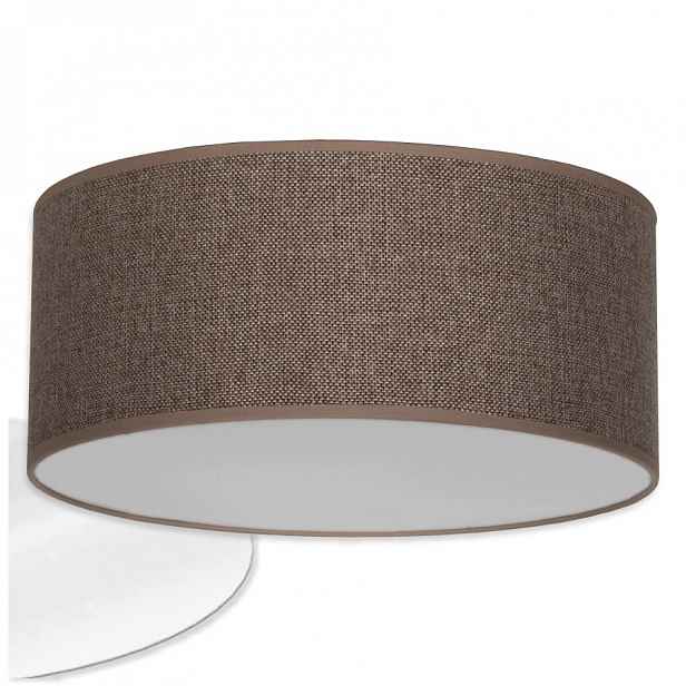 Stropní Svítidlo Livo Hnědý Len Ø 30 cm 1 x E27 Denko Led panel Lněná Lampa 60 W
