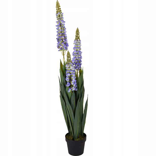 Umělý Květ V Květináči Fialová Umělá Květinová Rostlina 120 cm