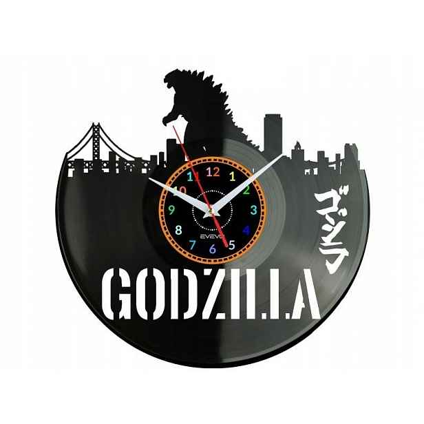 Godzilla Dárek Originální dekorace do domu Hodiny z vinylové desky