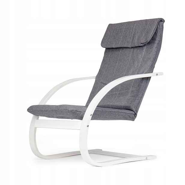 ModernHome TXWQM-31 Finské houpací křeslo bílé/šedé