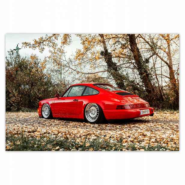 Plakáty 200x135 Červené Porsche Auto