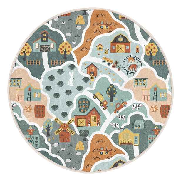 Pratelný dětský hrací koberec ø150 cm Farmer's Life – Mila Home