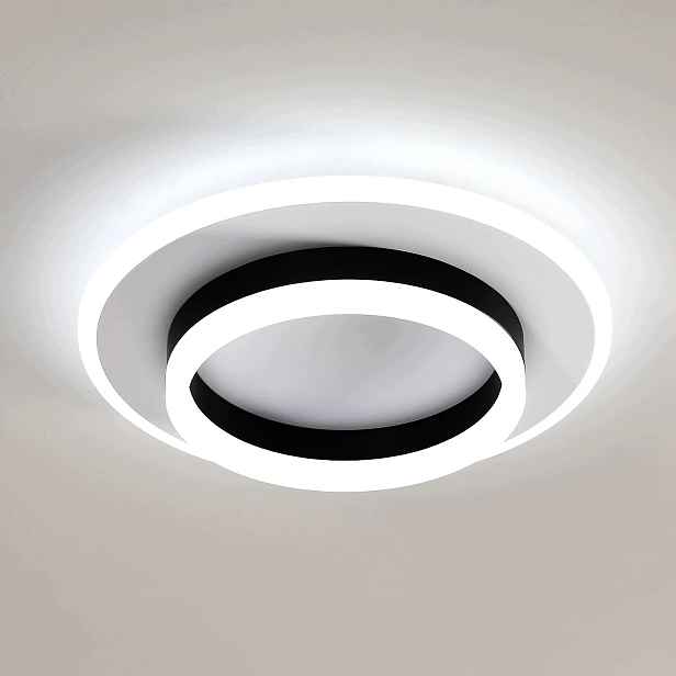 Stropní svítidlo Led Plafond Černé Závěsné Bílé Moderní Obývací Pokoj 6500K 24W