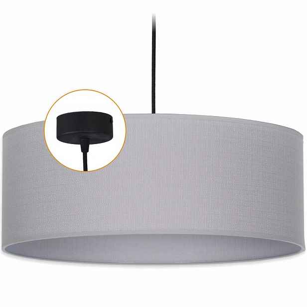 Stropní svítidlo s krytem Lustr Závěsná lampa 1 x E27 Šedé stínidlo 50 cm