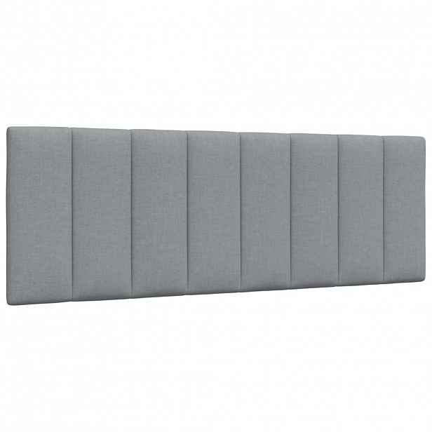 vidaXL Polštář na čelo postele Hanko světle šedý 120 cm textil