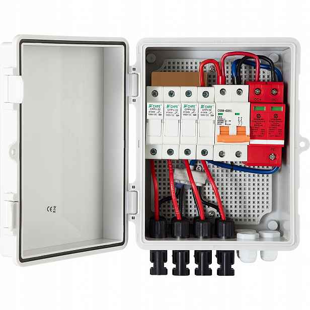 Elektrická skříňka rozvaděčová kovová skříň 4 obvody 15A