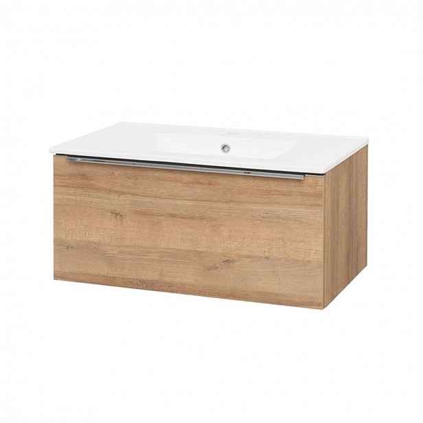 Mereo Mailo - Skříňka s umyvadlem 81x39x48 cm, 1 zásuvka, dub CN526