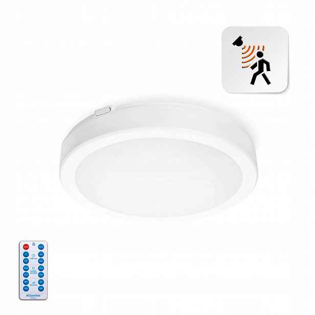 Stropní Svítidlo bílý kulatý Led 24W senzor pohybu soumraku s proměnnou barvou IP65