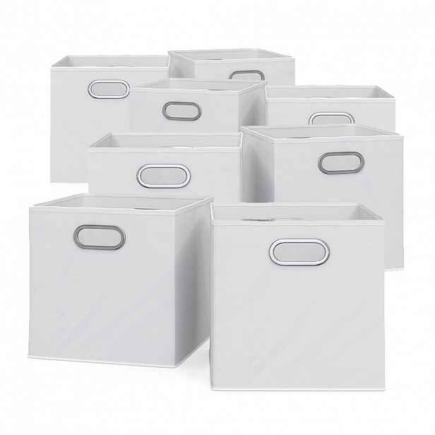 Vicco SKLÁDACÍ BOX Bílá 30 x 30 cm Sada 8 kusů