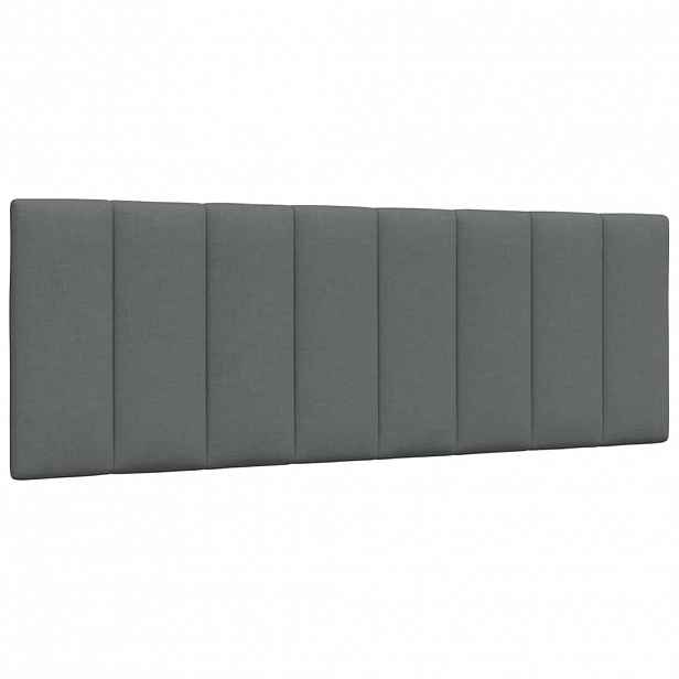 vidaXL Polštář na čelo postele Hanko tmavě šedý 120 cm textil