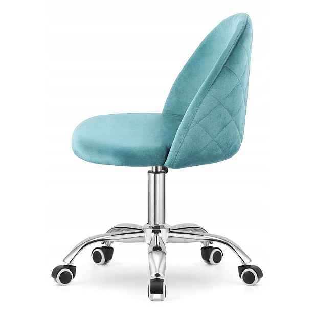 Otočné křeslo Gloria Office Light Blue Velvet Lugano