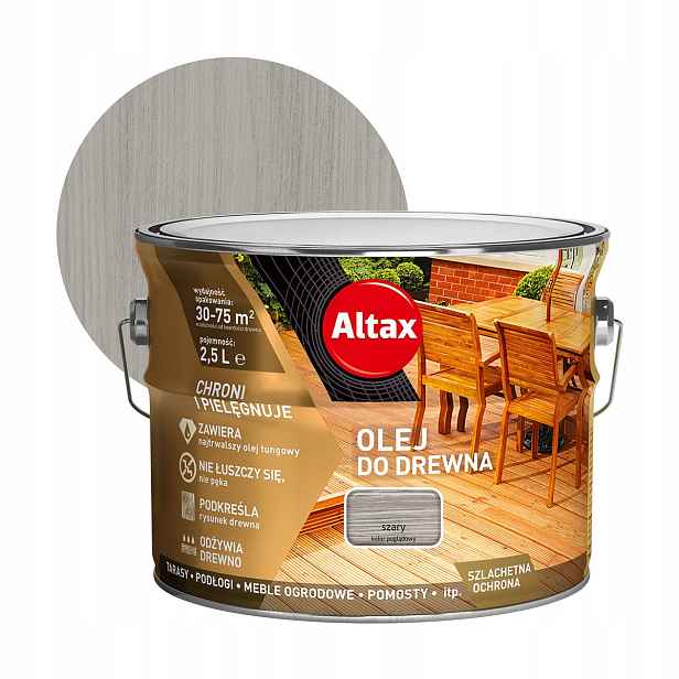 Altax Olej Na Dřevo 2,5 L Šedý