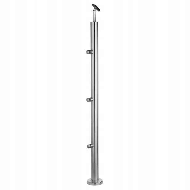Průchozí Sloupek z nerezové oceli Zábradlí balkon schody 3 x Ø12,0 mm