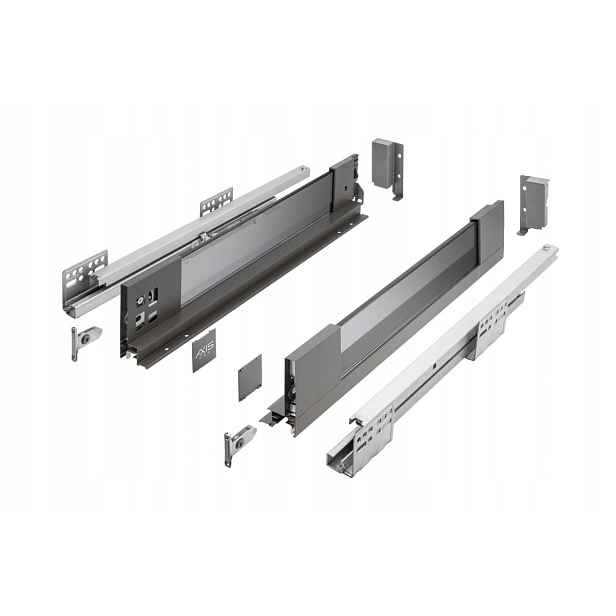 Šuplík Gtv Axis Pro Glass Vysoká H167 550 Boční Sklo S Tlumením Dovírání Antracit