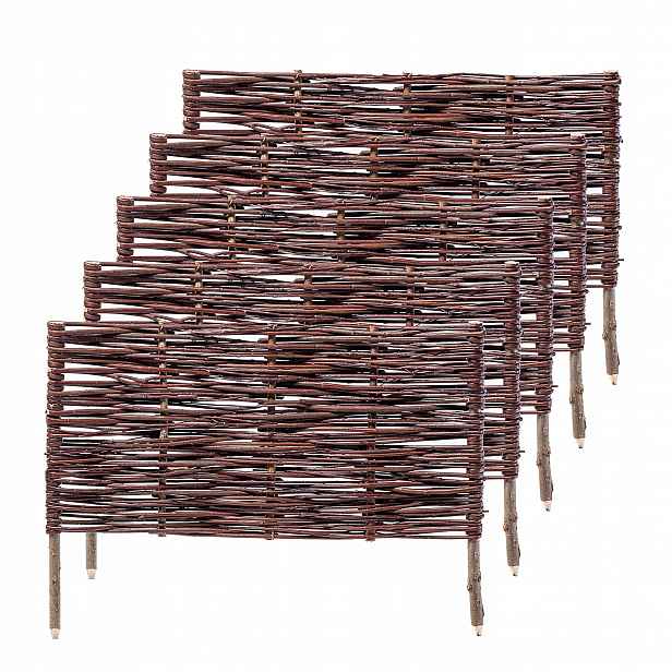 Zahradní Palisáda 60x40cm Proutěný Plot 5ks