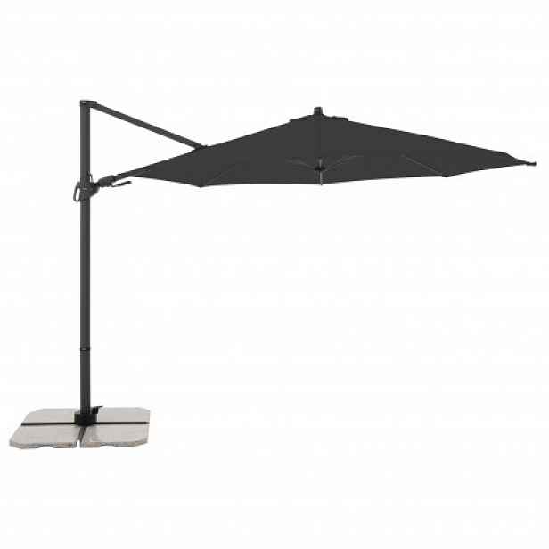 Zahradní slunečník s boční nohou Derby DERBY DX 335 cm- antracit
