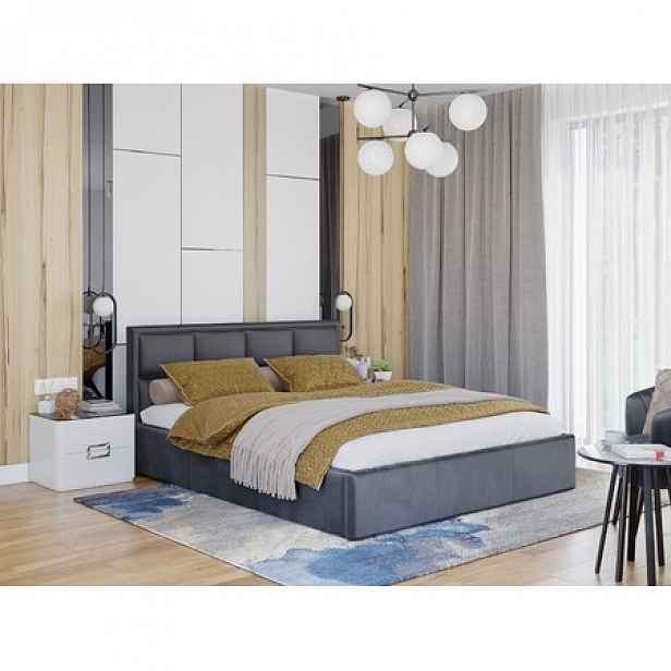 Čalouněná postel OTTO rozměr 180x200 cm Tmavě šedá