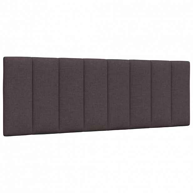 vidaXL Polštář na čelo postele Hanko tmavě hnědý 120 cm textil