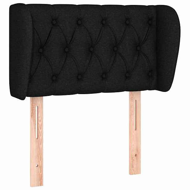 vidaXL Čelo postele typu ušák černé 83x23x78/88 cm textil