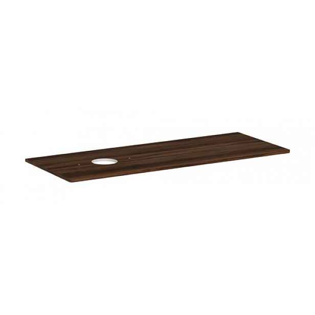 Deska pod umyvadlo Hansgrohe Xelu Q 136x1,6x55 cm tmavý ořech 54116630