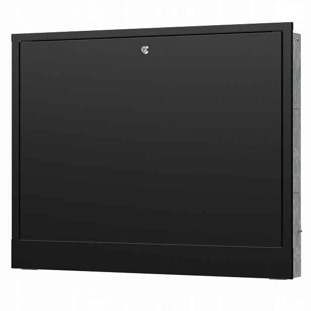 Kryt hydraulického rozdělovače pod omítku 760 mm, 10 obvodů, černý