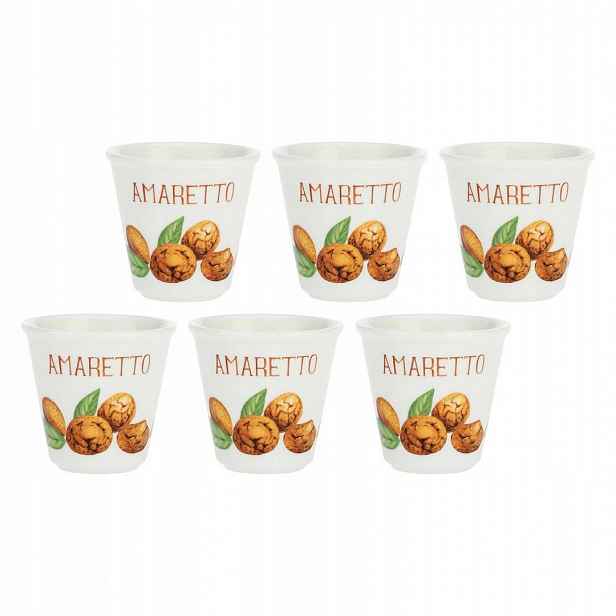 La Porcellana Bianca Liquorelli Sada 6 sklenic na amaretto 75 ml