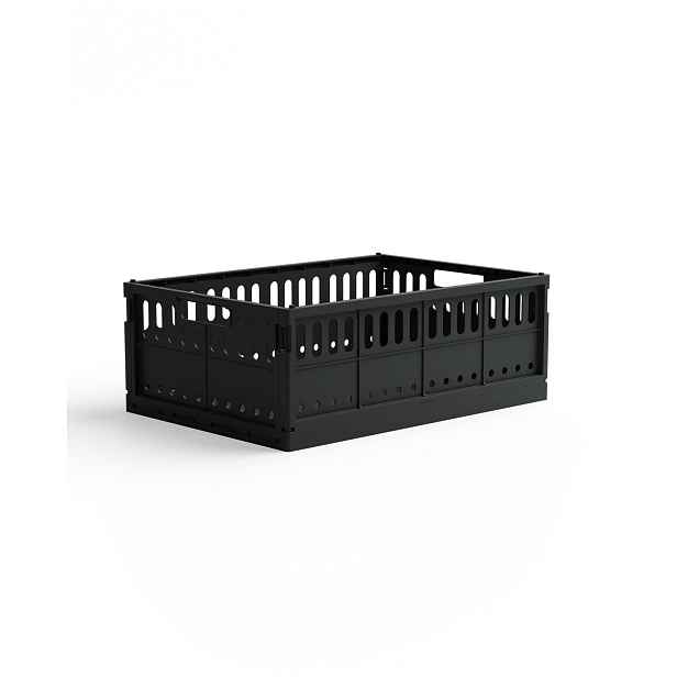 Skládací přepravka maxi Made Crate - washed black sweater