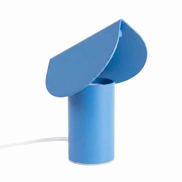 Světle modrá hliníková LED stolní lampa (výška 15 cm) BISCUIT – Thoro