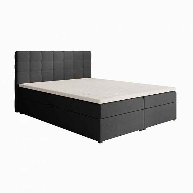 Beautysofa ČALOUNĚNÁ postel Topiq 164/203/103, černá