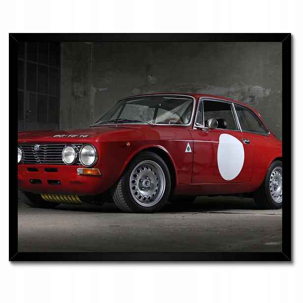 Plakáty v rámu 50x40 Červená Alfa Romeo