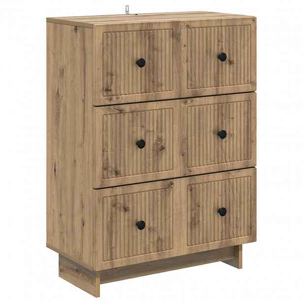 vidaXL Skříň se zásuvkami 66 x 34,5 x 90 cm Kompozitní dřevo