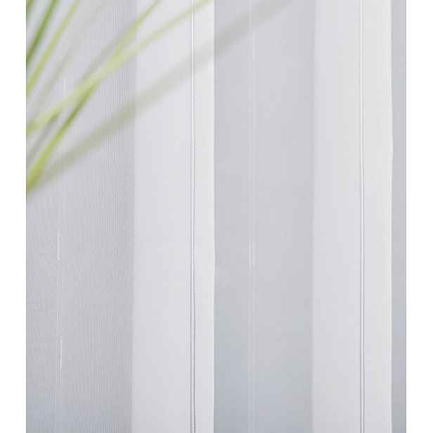 Elegantní záclona s vertikálním stříbrným pruhem, hotová, závaží, páska 600x230