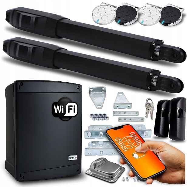 Set Pohon Pro Dvoukřídlovou Bránu Wifi Tuya 4 ovladače automat 8 m 400 Kg