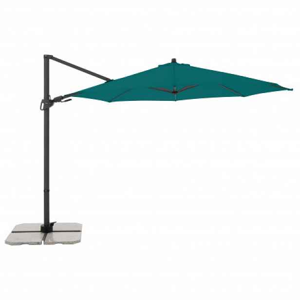 Zahradní slunečník s boční nohou Derby DERBY DX 335 cm- modrý