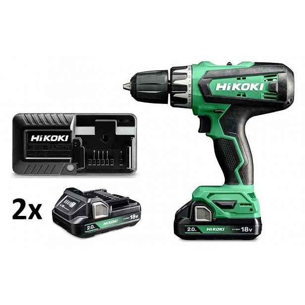 HiKOKI - 18V AKU vrtačka s příklepem, 2x aku 2,0 Ah Li-Ion, nabíječka DV18DFWKZ