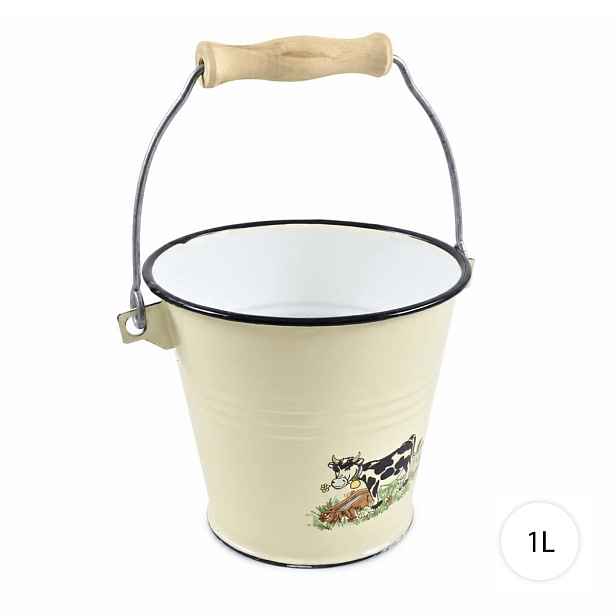 Royal Kitchen Smaltovaný kbelík kráva 1l, 32142