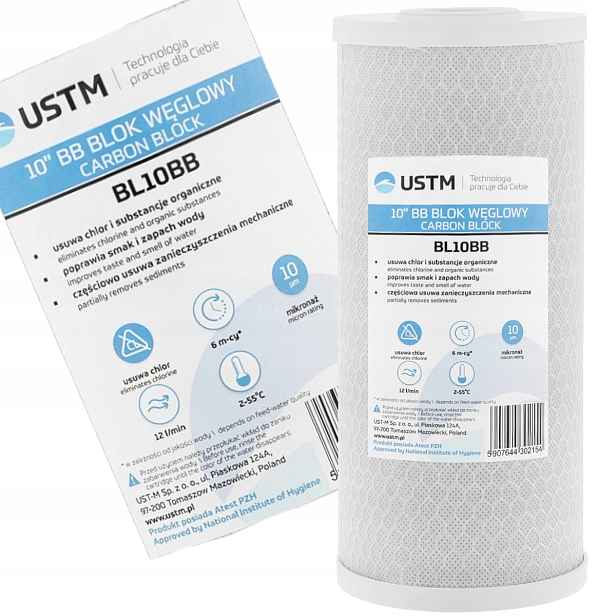 Uhlíková filtrační vložka do vody 10' Big Blue Ustm