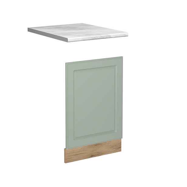 Vicco PŘEDNÍ PANEL R-Line, Mint venkovský dům/Zlatý mocný dub, 45 cm pracovná doska Mramor