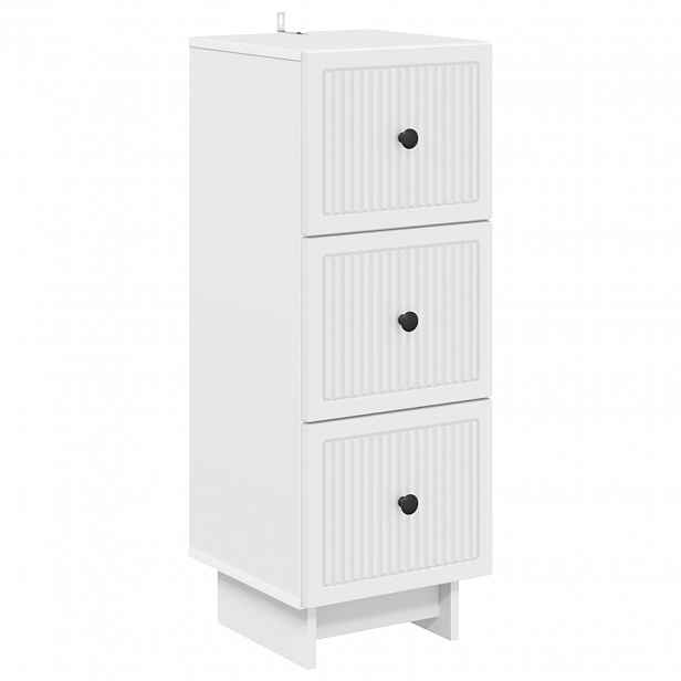 vidaXL Skříň se zásuvkami Bílá 33 x 34,5 x 90 cm Kompozitní dřevo