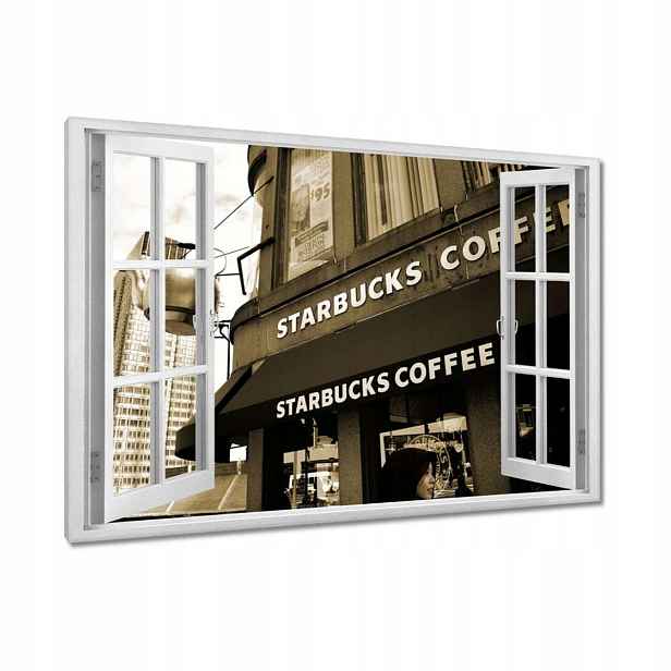 Obrazy 90x60 Starbucks Coffee Sepia