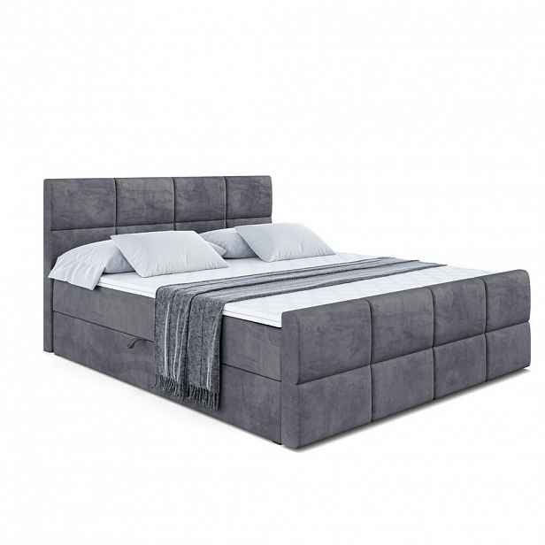 ALTDECOR AMERICKÁ postel ARDENI-Z – 140 × 200 cm – H3 – tmavě šedá