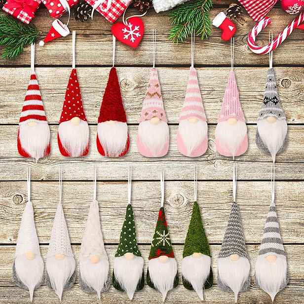 Kaheign 15 Závěsných Skandinávských Skřítků Tomte Svatý Mikuláš Ozdoby
