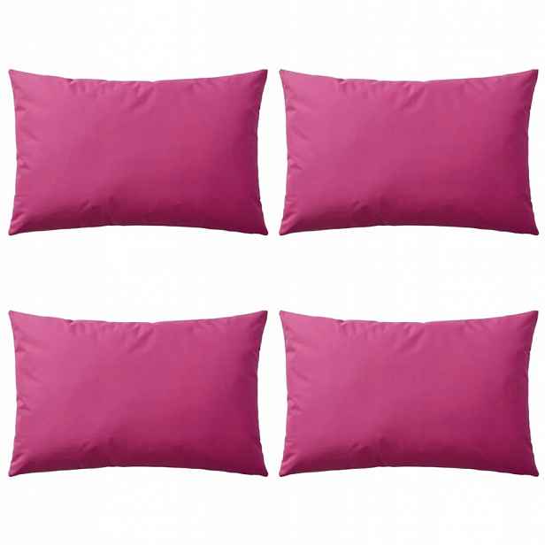 Polštáře 4 Ks 60x40 CM Růžové Na Židle Terasa