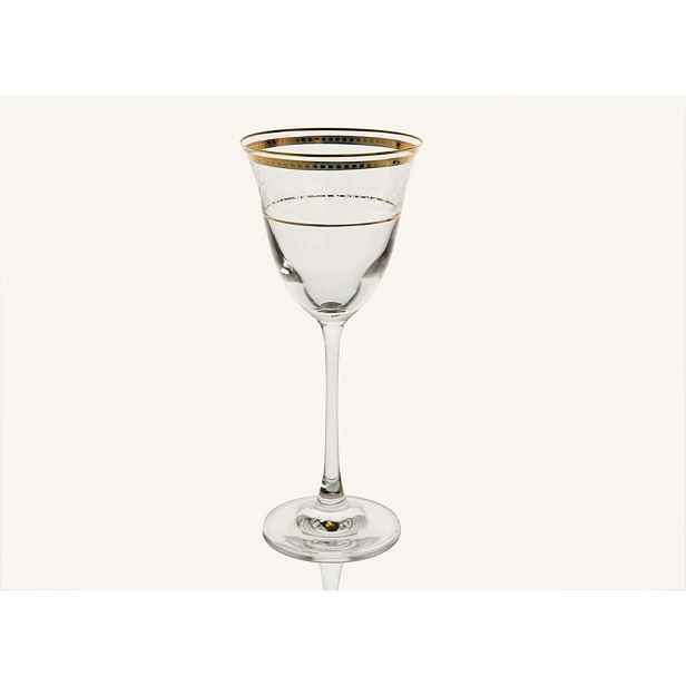 Sada 6 sklenic na víno 190 ml Dolce Vita Gold Dárek ke Dni matek