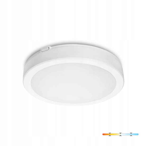 Stropní Svítidlo stropní kulatý Led 18w 3cct ip65 bílý Nairos Kobi