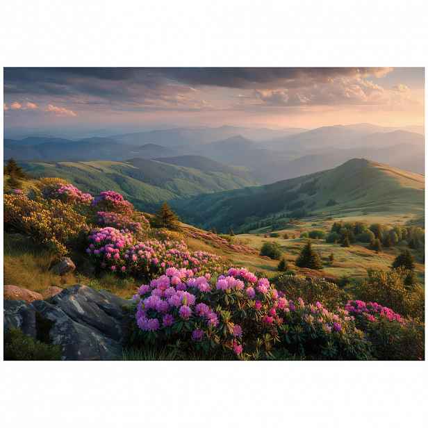 Wallarena FOTOTAPETA Horská krajina Zelená 400x280 cm
