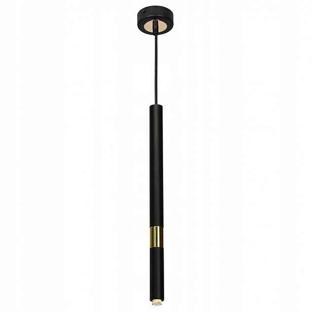 Závěsná lampa Monza Černá Zlatá Tuba 1xG9 10x90cm Stropní svítidlo do pokoje